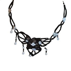 QVC glass beaded necklace, chocker style